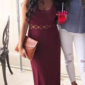 Maroon forever21 maxi dress!